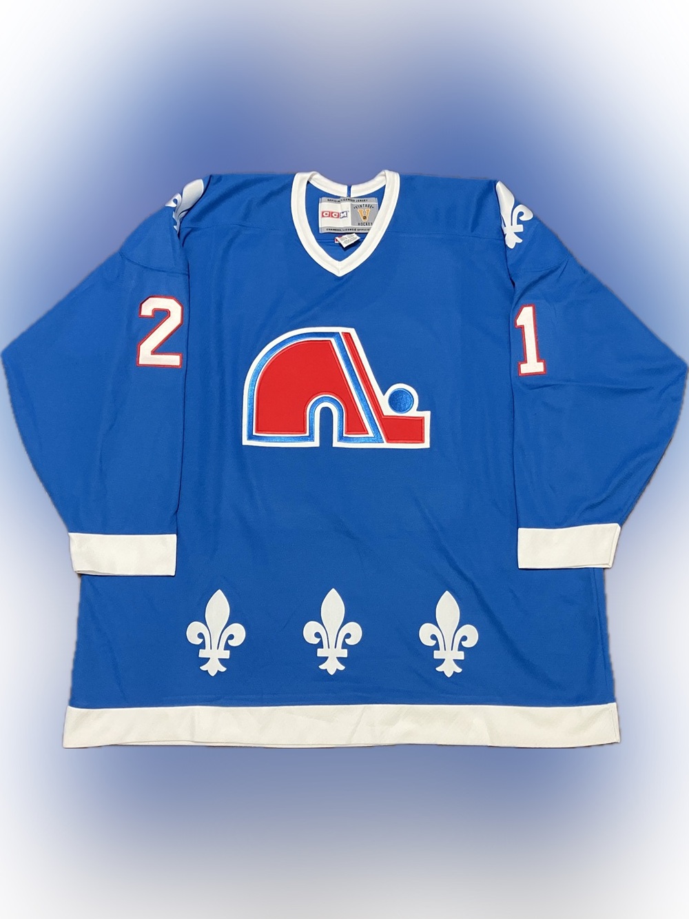Quebec Nordiques Peter Forsberg CCM Vintage Hockey NHL Jersey Size JUMBO